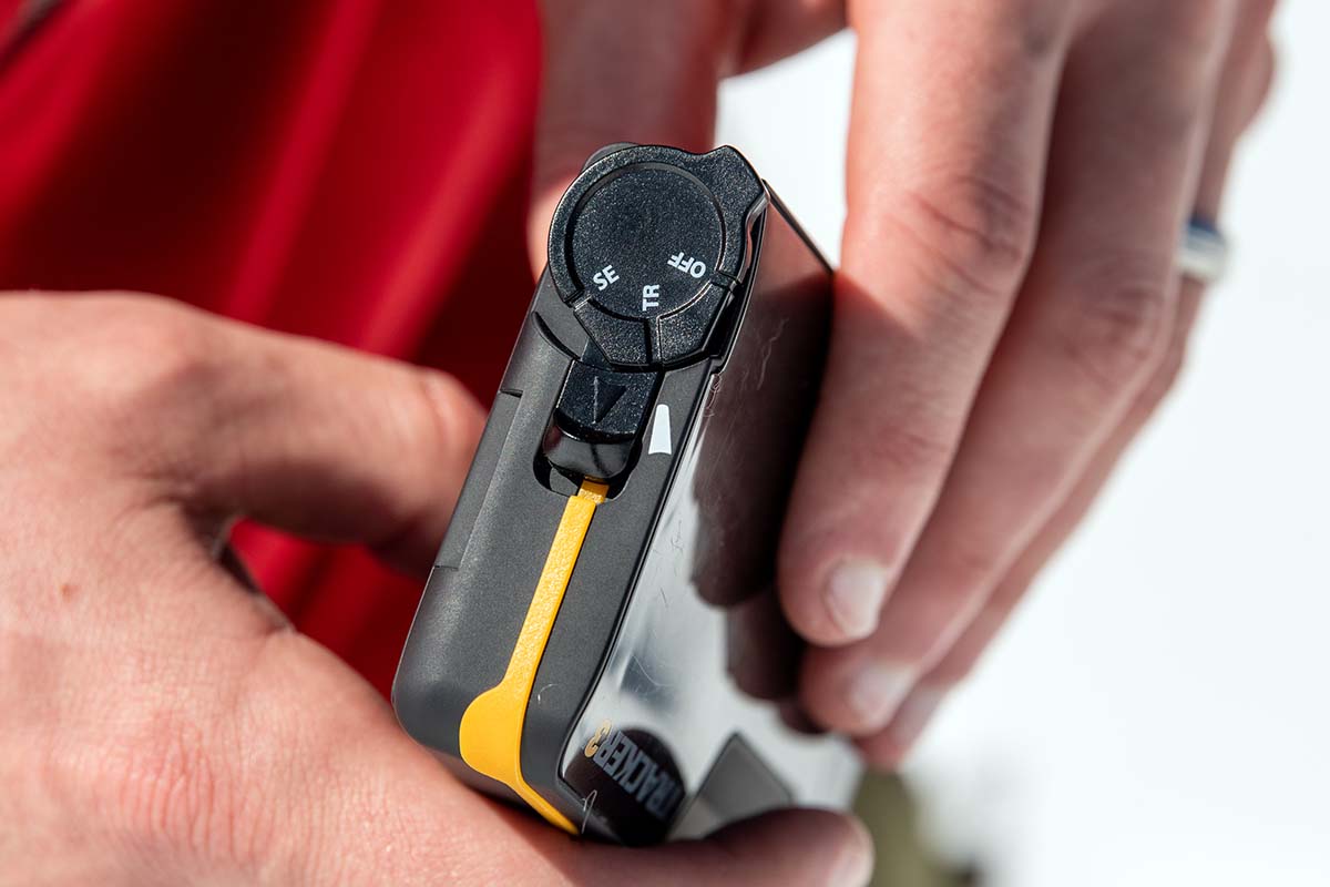 Backcountry Access Tracker3 has a transmit off switch.